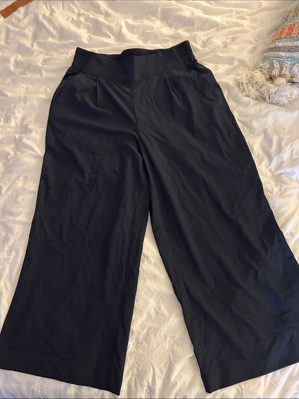 Quince wide leg Blue Women's Pants - Classic Pull-On Style